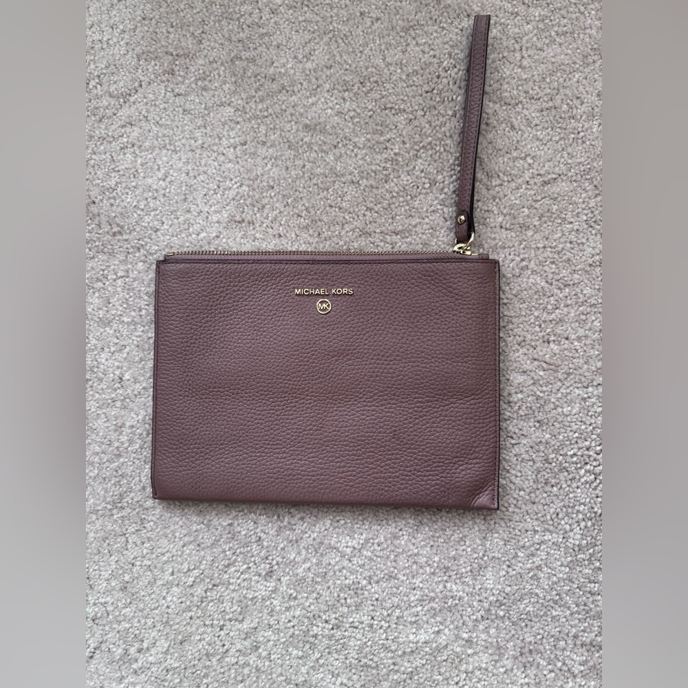 Michael Kors Mauve Leather Wristlet